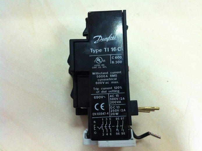 Details about   Danfoss TI-16C-047H020400 Thermal Overload Relay .60-.92amp  USED 