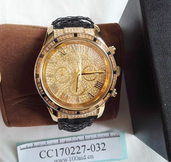 Michael Kors MK2310 Gold-Tone Glitz Layton Watch on Michael Kors MK2310 Gold-Tone Glitz Layton Watch on