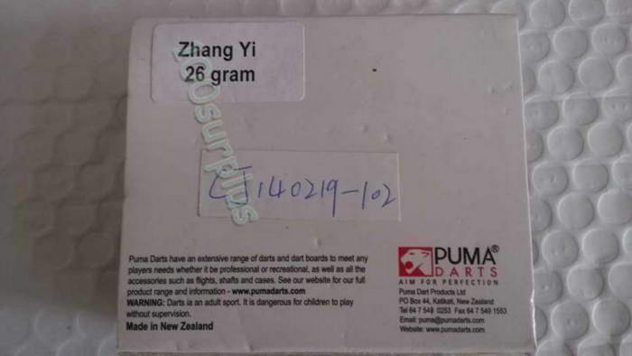 PUMA DARTS ELITE TUNGSTEN DARTS ZHANG YI 26 GRAM on 100outlets.com