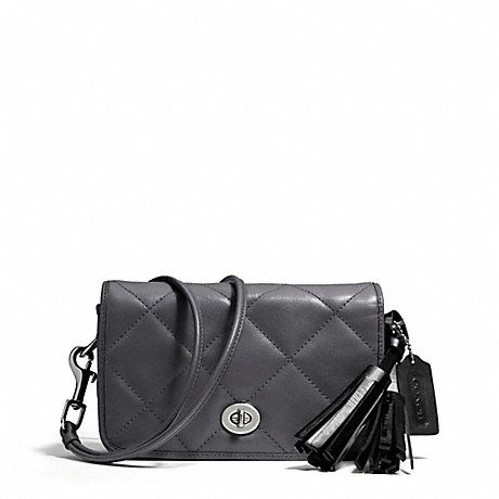 Embossed coach purse top
