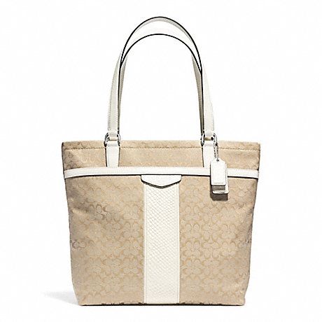 SIGNATURE STRIPE TOTE COACH F31311 on 100outlets