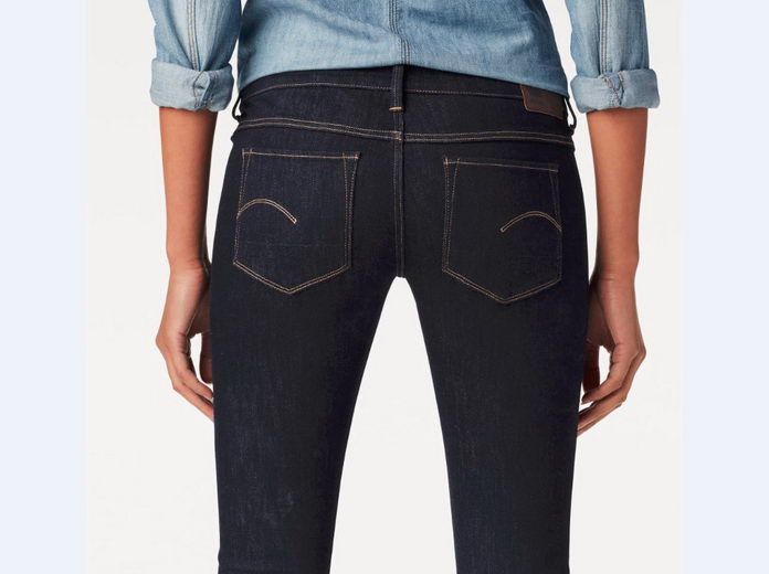 W26 L30 Raw Women's Deconst Low Skinny Jeans D01041.7209.001 on 100outlets.com