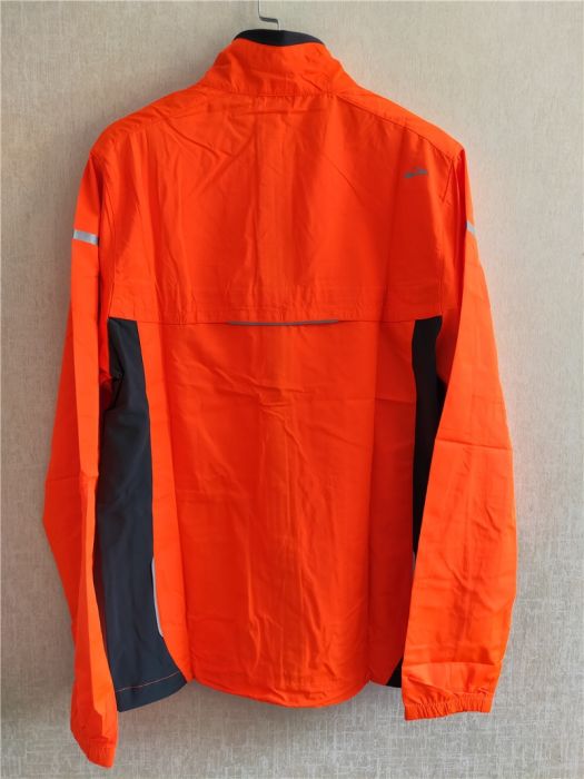 Brooks Men s Essential Running Jacket IV Brite Orange Anthracite S