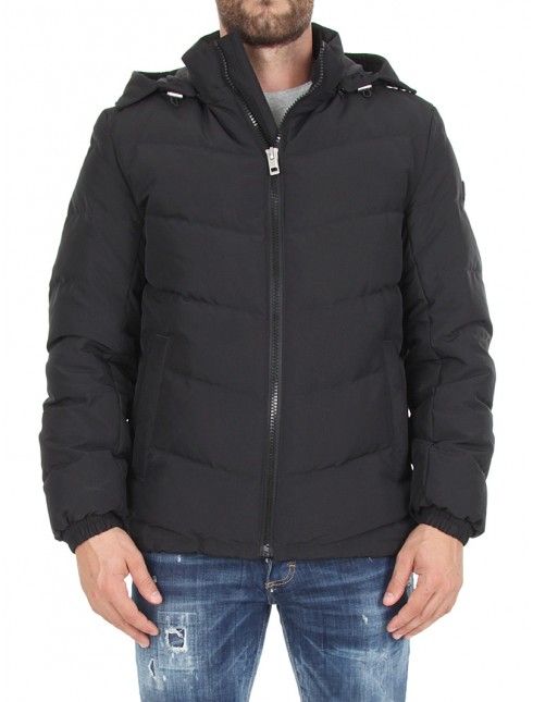 Somatisk celle Tilskud det kan Hugo Boss Owillem 50320287 Boss Orange Outerwear BLACK 50 DOWNFILLED HOODED  JACKET on 100outlets.com