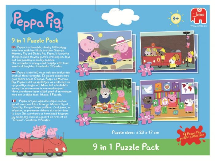 Trefl Peppa Pig 9-in-1 jigsaw puzzle collection new and sealed please see desc 