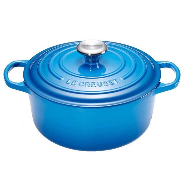 beviser Tilpasning gambling 3.3L 22cm LE CREUSET Signature Round Casserole Round Dutch Oven Marseille  Blue 21177222002430 on 100outlets.com