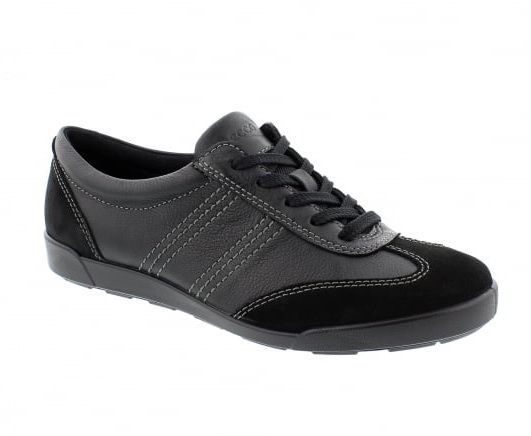 EU39 ECCO 214603-51052 CRISP II Black Leather Combi Womens lacing shoes 100outlets.com