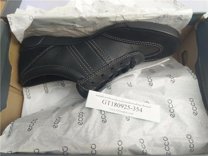 EU39 ECCO 214603-51052 CRISP II Black Leather Combi Womens lacing shoes 100outlets.com