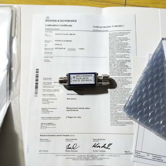 R&S ROHDE & SCHWARZ ESH3-Z2 PULSE LIMITER 0357.8810.54 0