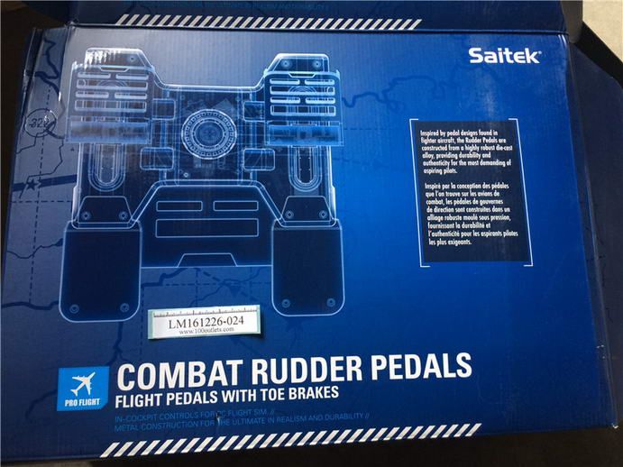Evolucionar entregar lavabo Saitek Pro Flight Combat Rudder Pedals Flight Pedals with Toe Brakes Full  USB for the PC. on 100outlets.com
