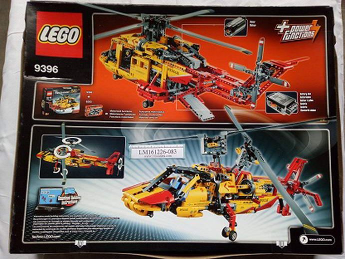 Muskuløs Myrde gradvist LEGO 9396 TECHNIC Rescue Helicopter New on 100outlets.com