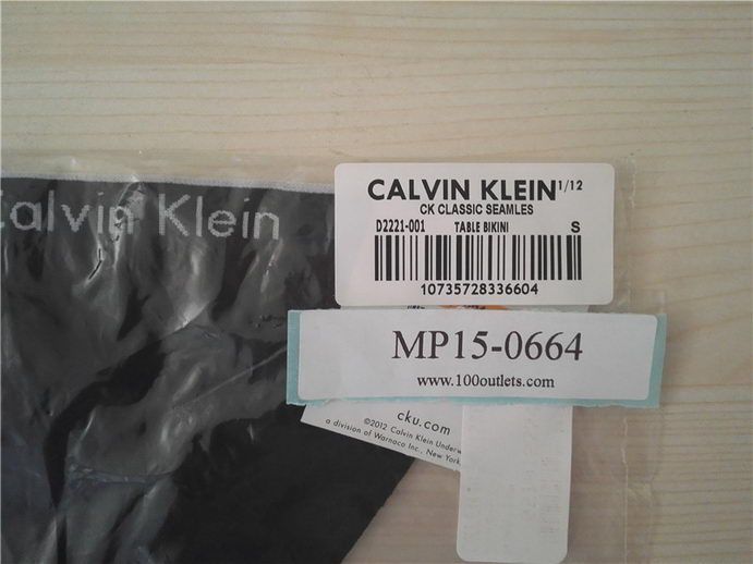 Calvin Klein Seamless Bikini Black S D2221 on 100outlets