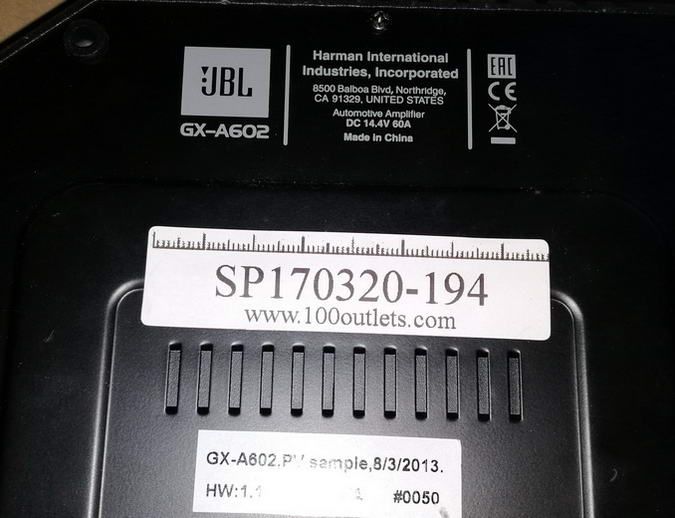 JBL GX-A602 2-Channel Full Range Amplifier on 100outlets.com