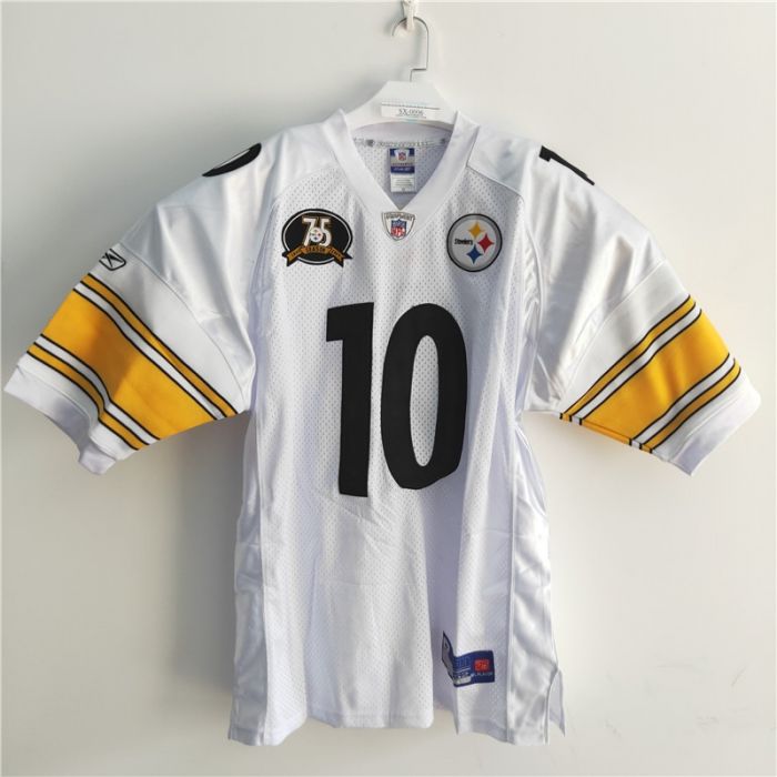 Reebok NFL 75th 1933 2007 Pittsburgh Steelers Santonio Holmes 10 Jersey 48 52 54 on 100outlets