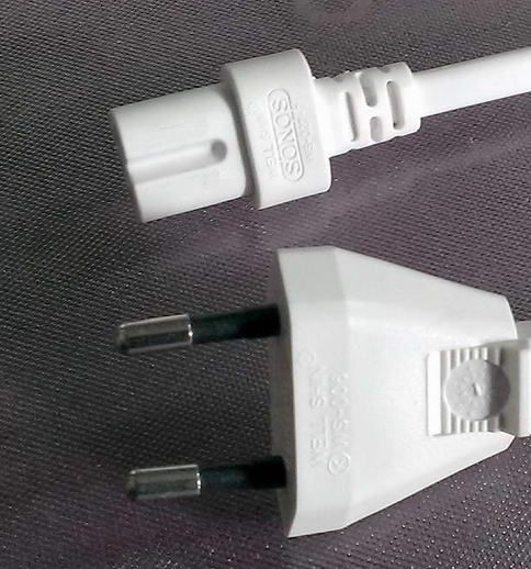 Power Cord WELL SHIN SONOS WS-027-7 WS-006 White 2 Prong
