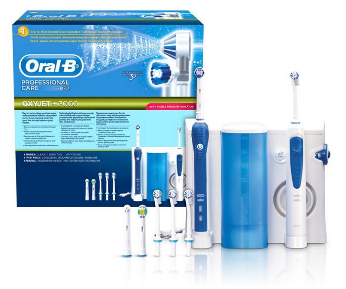 Braun Oral-b Professional Care Oxyjet+3000 Rechargeable Electric Toothbrush Irrigator on