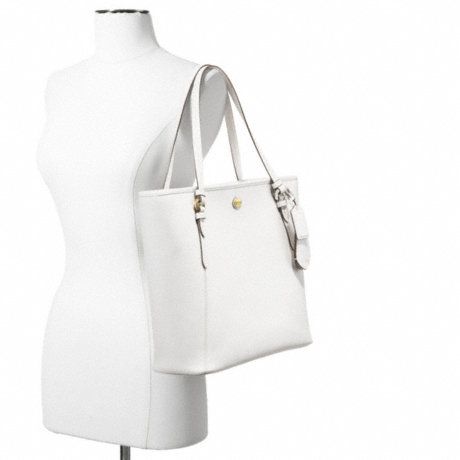 COACH F27349 PEYTON LEATHER ZIP TOP TOTE on 100outlets.com