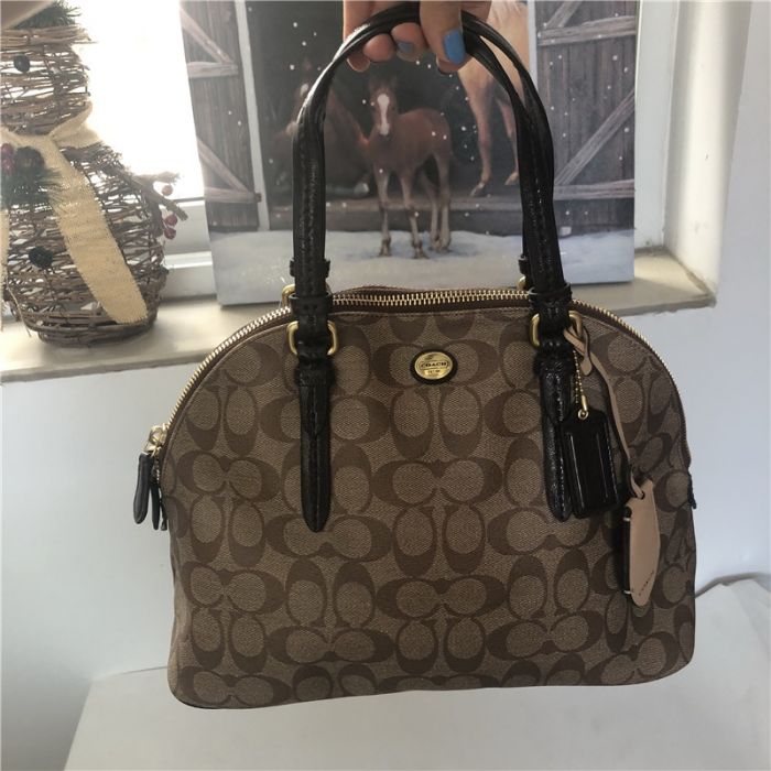 Coach peyton signature cora domed satchel shop