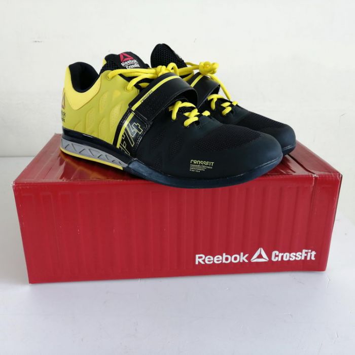 EU44.5 US11 UK10 Reebok Crossfit Lifter 2.0 Weightlifting Navy Yellow on 100outlets.com