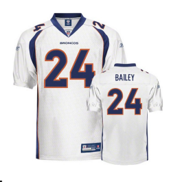 Reebok NFL Denver Broncos 24 Champ Bailey White Stitched NFL