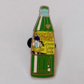 Disney 2010 Hidden Mickey Soda Bottle Series Pin-Donald Lemon Soda