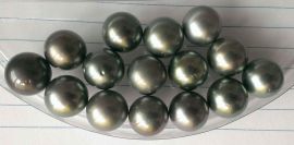 Lot 15 Tahiti Tahitian cultured black pearls size 12.5mm, R-SR, Grade B $160/pc