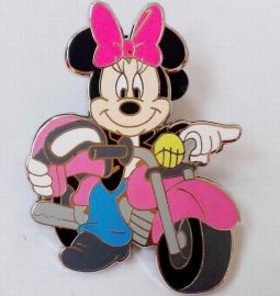 DISNEY Pin Trading 2008 Limited Edition of 300- Minnie riding a motorcycle