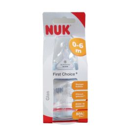 NUK First Choice+ glass baby bottle, silicone anti-colic teat 120ML 10.211.010