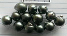 Lot 13 Tahiti Tahitian cultured black pearls size 10-14mm, DR-SD, Grade B $160/pc Special Shape