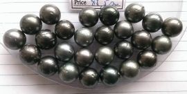 Lot 26 Tahiti Tahitian cultured black pearls size 13mm, R-SR, Grade D $50/pc