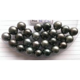 Lot 26 Tahiti Tahitian cultured black pearls size 13mm, R-SR, Grade D $50/pc