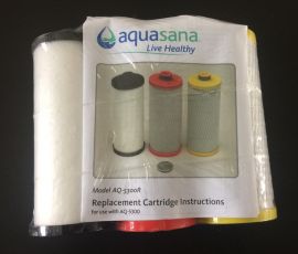 Aquasana AQ-5300R 3-Stage Under Counter Replacement Filter Cartridges 