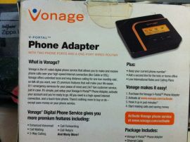 VONAGE V-PORTAL PHONE ADAPTER ROUTER VDV21-VD 