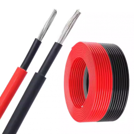 2rolls 100meters/roll Solar panel to Inverter PV cable 1×4mm² TUV Approved, Single core,Red/Black PV1-F copper cord