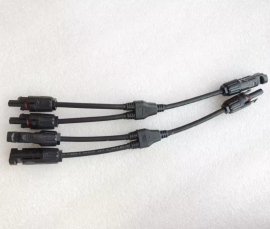 Pair Y Type MC4 Solar Panel Branch Cable Connectors Male & Female Wire Black