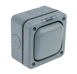 MK Electric K56401GRY Switch 1 Pole 2 Way SP 10A IP66 Outdoor light switch