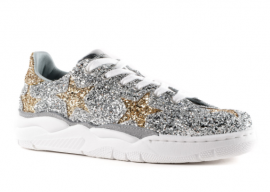 Chiara Ferragni Sparkling Star Sneakers CF2074 Silver/Gold Sparkling Size 39