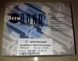 Agilent Technologies 188-1360 AccuBOND II ODS-C18 Cartridges 1000mg 6ml box of 30 NEW