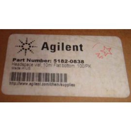 Agilent Laboratory Glassware 5182-0838, Flat Bottom Headspace Vials 10ml 95/pk