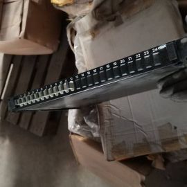 TYCO AMP 4-1206343-4 Fiber Optic Termination Panel, 1U, 19 in, sliding, unloaded, for holding up to 24 duplex SC adapters, black