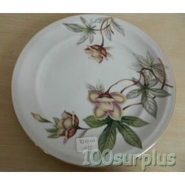 Meito Ivory China Japan WOODROSE Round Flat Plate 10" 25cm