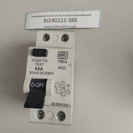 MK 7860s 63 Amp 30mA EN61008 Circuit breaker