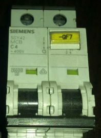 SIEMENS 5SY42 MCB C4 circuit breaker
