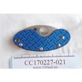 SPYDERCO Cricket Nishijin Glass Fiber Plain Edge Knife, Blue, Right   C29GHBLP