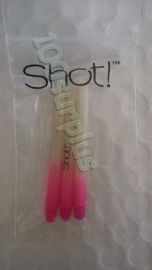 Shot! SM3609 Nylon Two Tone Medium Pink Dart Shaft 3pcs/box