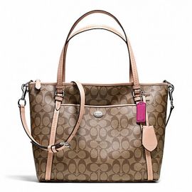 COACH F26186   PEYTON POCKET TOTE IN SIGNATURE COATED CANVAS