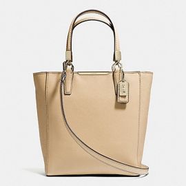 MADISON SAFFIANO LEATHER MINI NORTH/SOUTH TOTE (COACH F29001)