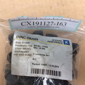 20pcs Zodiac EVAC TRAIN 17405 T-connector 8x1