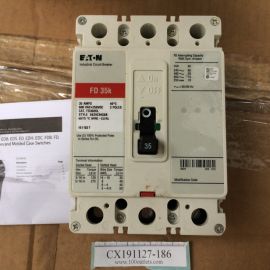 Eaton FD35K FD3035L Molded Case Circuit Breaker Thermal Magnetic 35A 3 Pole 600VAC/250VDC C Series