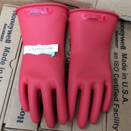 Size 9 Honeywell Salisbury E011R/9 D120 Type I Electrical Lineman Gloves 1000VAC Class 0 Red